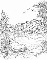 Coloring Pages Landscape Spring sketch template
