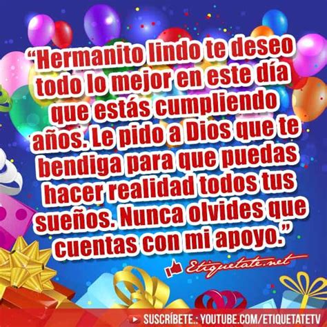 bellas frases  desearle feliz cumpleanos  mi hermano