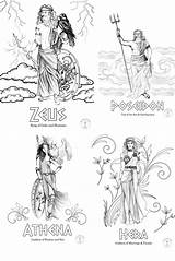 Gods Mythology Goddesses Olympian sketch template