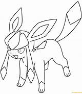 Pages Glaceon Pokemon Coloring sketch template
