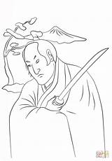 Samurai Samourai Ausdrucken Samuray Designlooter Incroyable Kubo Tapfere Stampare Disegnare sketch template