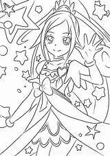 Coloring Pages Doki Precure Cure Diamond Glitter Force Template Da Anime Asian sketch template