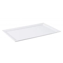 white porcelain rectangular plate