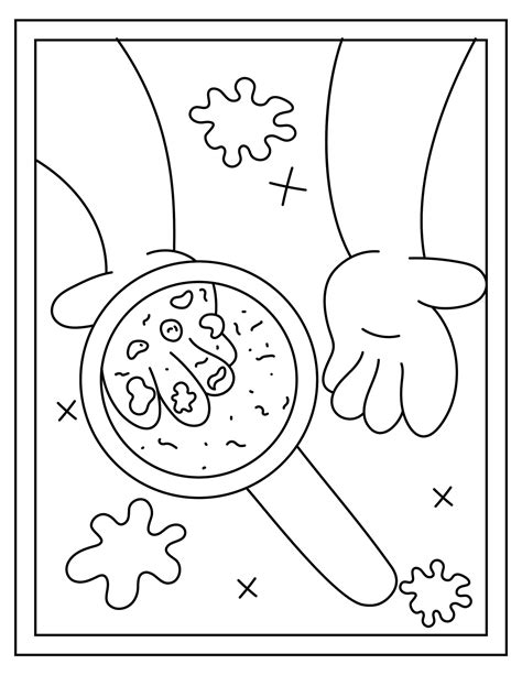 germs printable  coloring pages etsy uk