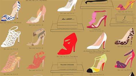 have a shoe gasm with this infographic of carrie bradshaw s iconic foo