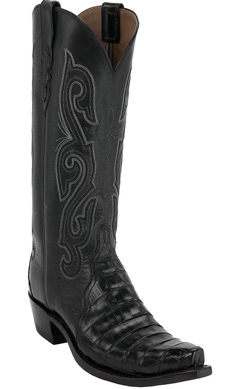 Lucchese 1883 Women S Black Ultra Caiman Belly With Black