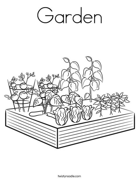 garden coloring page twisty noodle
