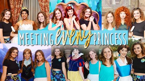 meeting every disney princess in one day youtube