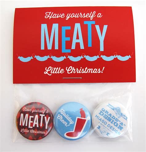 Have Yourself A Meaty Little Christmas Busy Beaver Button Co