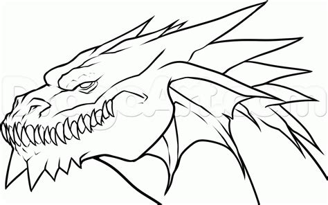 dragon heads colouring pages
