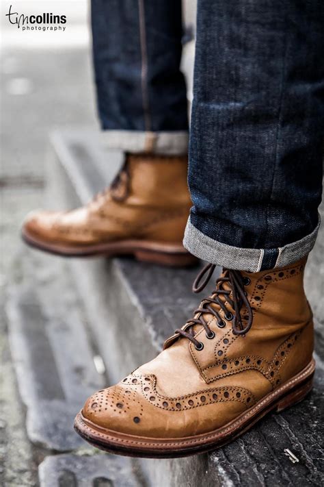 metropolitan style mens brogue boots mens leather boots gentleman shoes