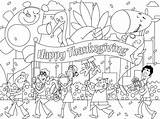Thanksgiving Pages Coloring Parade Kids Happy Children Cool Printable Disney Celebration Turkey Choose Board sketch template