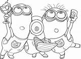 Minions Coloring Pages Despicable Pdf Color Printable Minion Colouring Sheets Party Time Kids Wecoloringpage Print Awesome Getcolorings Bob Kevin Choose sketch template
