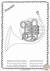 Trace Name Instruments Coloring Pages Brass Pdf Musical Instrument Color Tracing Music Contains Worksheets Form  Anastasiya Studio Each sketch template