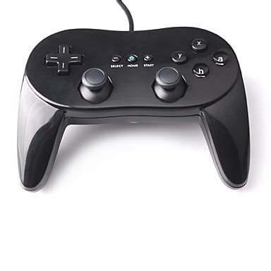 black classic wired pro controller joystick  nintendo wiiwii   replacement parts