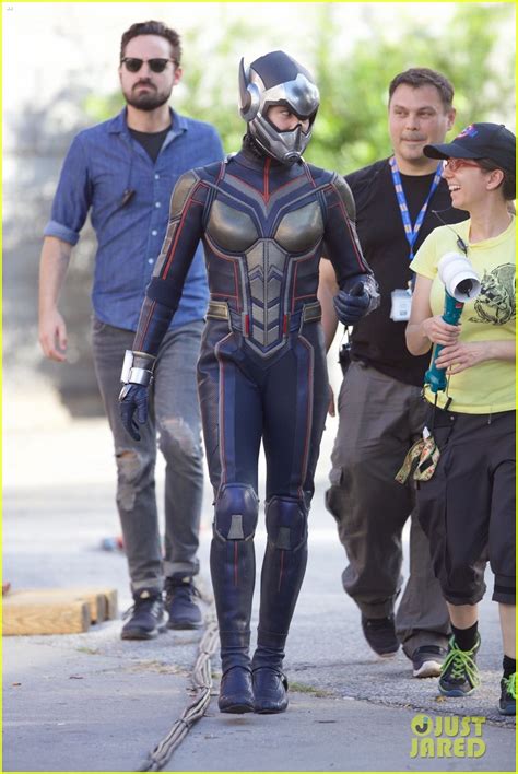 Evangeline Lilly Suits Up As The Wasp On Set Of Ant Man
