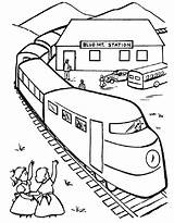 Coloring Station Railway Pages sketch template