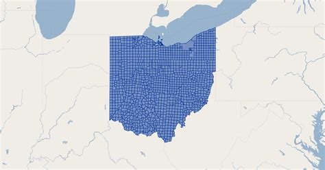 ohio townships gis map data state  ohio koordinates