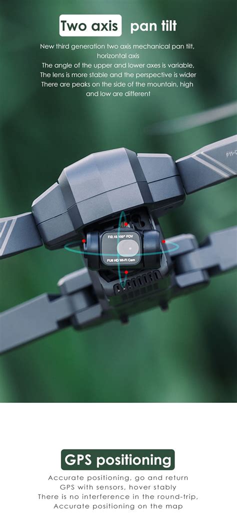 sjrc   pro gps  wifi km fpv foldable rc drone   axis electronic stabilization