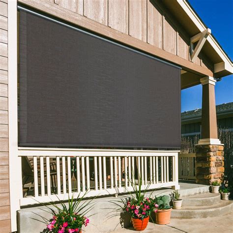 keystone fabrics premier cordless outdoor solar shade  protective valance exterior solar