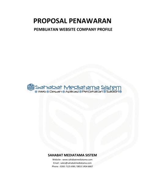 proposal penawaran jasa pembuatan website