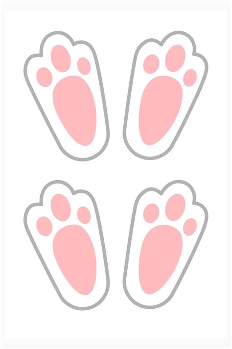 printable easter bunny footprints