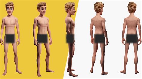 3d model father cartoon man rigged 3d model realtime male 3d toon vr