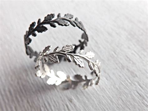 buy  hand  oak leaf ring silver silver eternity ring
