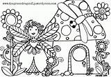 Coloring Fairy Pages Garden Dragonfly House Kids Sheets Printable Colouring Adults Embroidery Color Comments Getcolorings Books sketch template