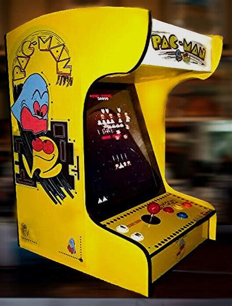 arcade machine yellow pac man tabletop   classic games  shipping  pies