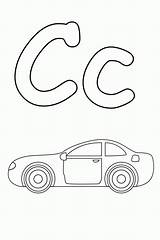 Letter Coloring Pages Printable Alphabet Car Drawing Kids Print Colouring Sheets Letters Clipart Library Kindergarten Numbers Codes Insertion Popular Clip sketch template