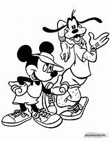 Coloring Goofy Disneyclips sketch template