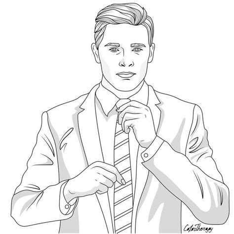 coloring page  man