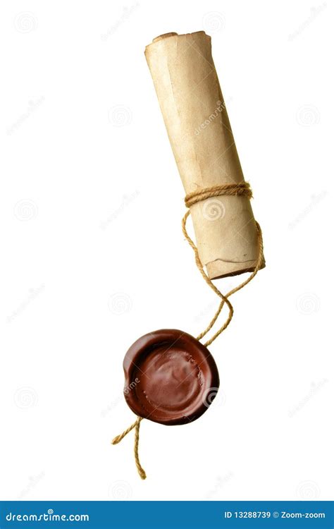 scroll  wax seal stock image image  roll ancient