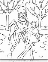 Catholic Saints Thecatholickid Carpenter Dolly Patron Nativity Obrero sketch template