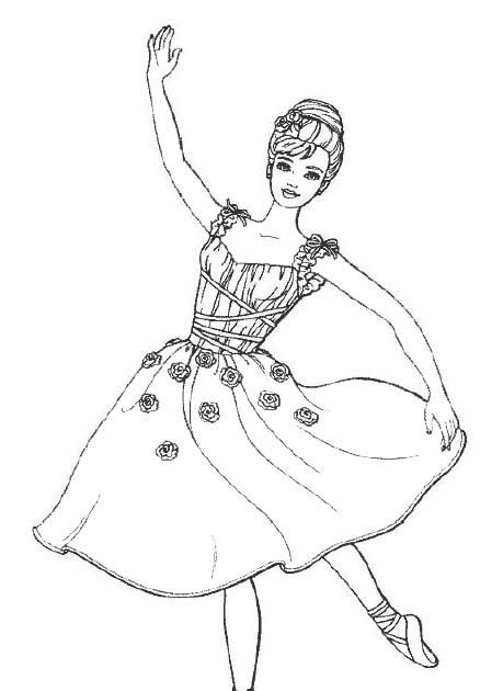 barbie ballerina coloring page  file include svg png eps dxf