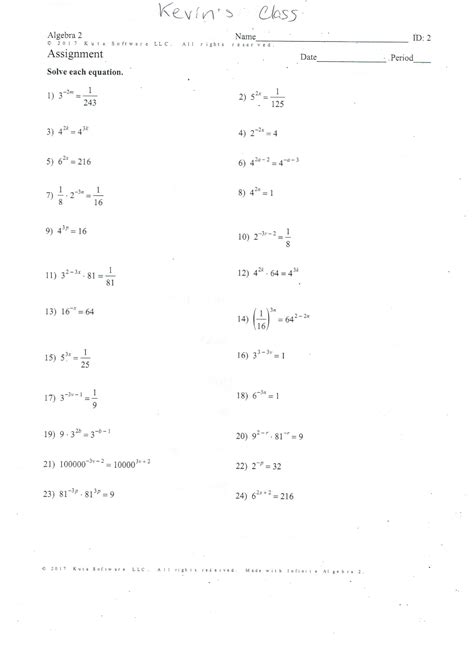 algebra radical equations worksheet  solving radical equations