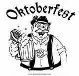 Oktoberfest Coloring Pages Printable Man Holidays Special Occasions Printables Color Categories Beer Drawings Game Print sketch template