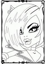 Monster Clawdeen High Coloring Pages Wolf Kids Popular Scary Beach sketch template