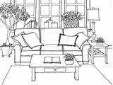 Sketches Room Sofa sketch template