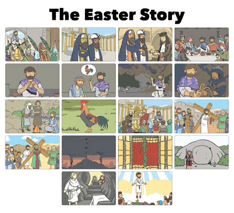 printable easter story  pictures printable word searches