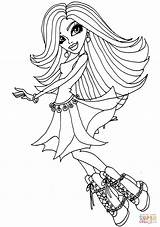 Coloring Monster High Pages Spectra Doll Vondergeist Printable sketch template