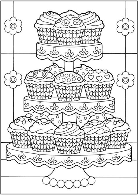 pin  dessert food coloring pages