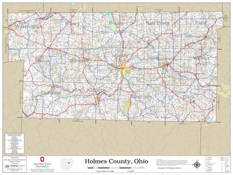 holmes county ohio  wall map mapping solutions