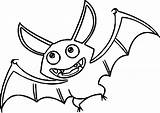Bat Halloween Coloring Cartoon Kids Wecoloringpage sketch template