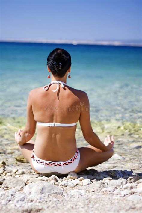ocean vacation retreat woman relaxing at the beach stock image image