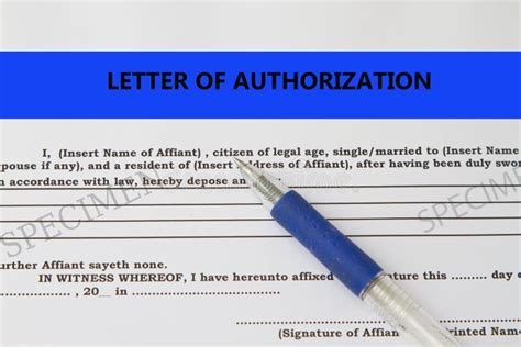 letter  authorization concept loa stock image image  legal