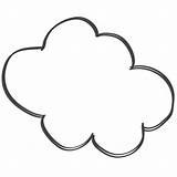 Nube Nuvem Transparent Doodle Quadrinhos Nubes Clouds Discurso Vexels Imagem Rabisco Blanco sketch template
