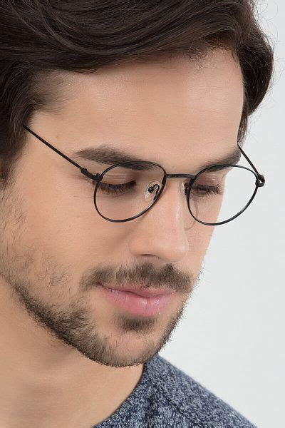 epilogue oval black frame eyeglasses eyebuydirect in 2020 mens