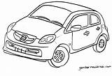 Mewarnai Brio Toyota Avanza Satya Sketsa Transportasi Lomba Latihan Mengikuti Alat Kunjungi Gambarmewarnai Disimpan sketch template